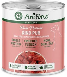 AniForte Hund Nassfutter Rind Pur getreidefrei monoprotein 6x800 g - 6 x 800 g – Bild 1 von 3