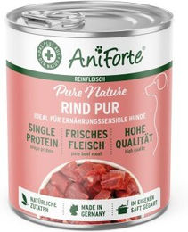 AniForte Hund Nassfutter Rind Pur Monoprotein Getreidefrei 6x400 g - 6 x 400 g – Bild 1 von 3