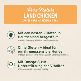 AniForte Hundefutter LandChicken Huhn mit Stückchen in Sauce, hoher Fleischanteil, ohne Farb- und Aromastoffe, 6 x 800g - 6 x 800 g – Bild 1 von 8