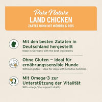 Produktbild von AniForte Hundefutter LandChicken Huhn mit Stückchen in Sauce, hoher Fleischanteil, ohne Farb- und Aromastoffe, 6 x 800g - 6 x 800 g