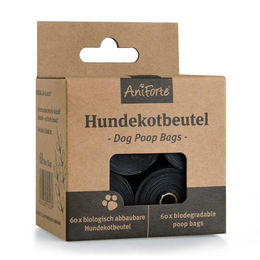Produktbild von AniForte Hundekotbeutel Schwarz 60 Stück