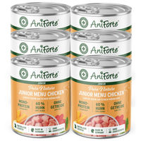 Produktbild von AniForte Junior Nassfutter Huhn mit Möhren Stückchen in Sauce getreidefrei und glutenfrei