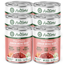 Produktbild von AniForte Junior Nassfutter Rind mit Süßkartoffeln getreidefrei und glutenfrei monoprotein