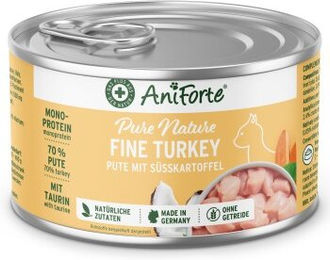 AniForte Katzen Nassfutter Pute in Sauce Getreidefrei und Glutenfrei 200 g - 6 x 200 g – Bild 1 von 3