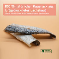 Produktbild von AniForte Lachshaut Kausnack Monoprotein Sensitive für Hunde und Katzen 50 g - 50 g