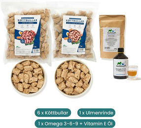 AniForte Mini BARF-Komplettpaket für kleine Hunde mit Rind, Huhn und Lachs - Gastrointestinal und ohne Zucker - 7 x 1 kg – Bild 1 von 3