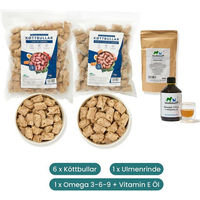 Produktbild von AniForte Mini BARF-Komplettpaket für kleine Hunde mit Rind, Huhn und Lachs - Gastrointestinal und ohne Zucker - 7 x 1 kg