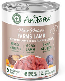 AniForte Nassfutter FarmsLamb Lamm Hund ohne Farb- und Aromastoffe sowie Konservierungsstoffe 400 g – Bild 1 von 2