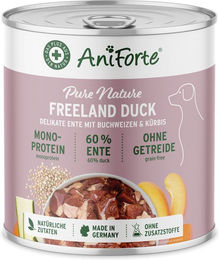 AniForte Nassfutter Freilandente ohne Farb- und Aromastoffe sowie Konservierungsstoffe – Bild 1 von 2