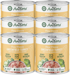 AniForte Nassfutter GreenfieldTurkey Pute 6x800 g ohne Farb- und Aromastoffe sowie Konservierungsstoffe - 6 x 800 g – Bild 1 von 5