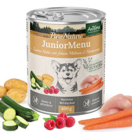 AniForte Nassfutter Junior Menue Huhn Getreidefrei Monoprotein 6 x 400g - 6 x 400 g – Bild 1 von 4