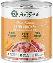 AniForte Nassfutter LandChicken Huhn für alle Altersstufen ohne Farb- und Aromastoffe sowie Konservierungsstoffe – Bild 1 von 2