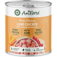 Produktbild von AniForte Nassfutter LandChicken Huhn für alle Altersstufen ohne Farb- und Aromastoffe sowie Konservierungsstoffe
