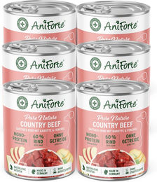 AniForte Nassfutter Rind und Kalb Getreidefrei Monoprotein 6x400 g - 6 x 400 g – Bild 1 von 5