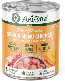 AniForte Nassfutter Senior Huhn ohne Farb- und Aromastoffe sowie Konservierungsstoffe 400 g – Bild 1 von 2