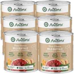 AniForte Nassfutter WildBuffalo Büffel Monoprotein ohne Farb- und Aromastoffe 6x800 g - 6 x 800 g – Bild 1 von 5