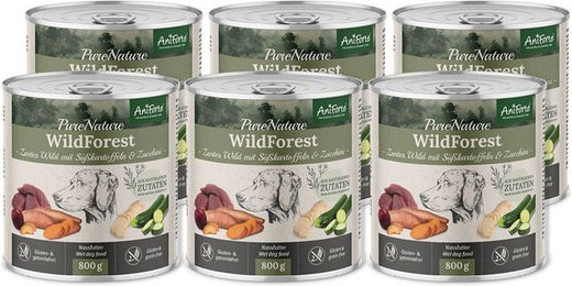AniForte Nassfutter WildForest Wild Monoprotein ohne Farb- und Aromastoffe sowie Konservierungsstoffe 6x800 g - 6 x 800 g – Bild 1 von 5