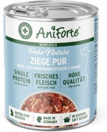 AniForte Nassfutter Ziege Pur getreidefrei und monoprotein 2,4 kg - 6 x 400 g – Bild 1 von 3