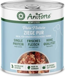AniForte Nassfutter Ziege Pur getreidefrei und monoprotein 4,8 kg - 6 x 400 g – Bild 1 von 3