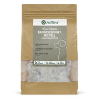 Produktbild von AniForte Naturkaukartikel Kaninchenohren mit Fell Monoprotein Sensitive für alle Altersstufen