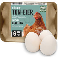 Produktbild von AniForte Ton-Eier aus Keramik für Hühner 6er Pack Weiß