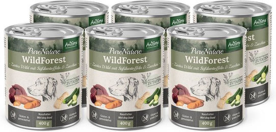 AniForte WildForest Nassfutter Wild Monoprotein für alle Altersstufen 6x400 g - 6 x 400 g – Bild 1 von 5
