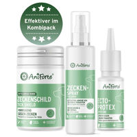Produktbild von AniForte Zecken Set L gegen Zecken Flöhe und Milben