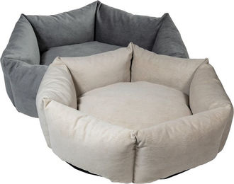 Animal Boulevard Hundekorb Hexagon aus Cord in Beige XL – Bild 1 von 4