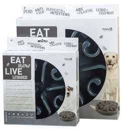 Animal Care Eat Slow Feeder Schüssel für kleine und mittelgroße Hunde Grau 21cm – Bild 1 von 6