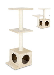 animal-design Katzen Kratzbaum aus Sisal und Plüsch beige 97 cm x 36 cm – Bild 1 von 1