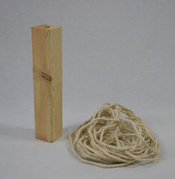 animal-design Kratzsäule Ersatzstamm aus Vollholz und Sisal für Katzenbäume, 30 cm Länge, 7 x 7 cm Holmstärke, 8 mm Seilstärke, Beige – Bild 1 von 1