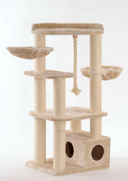 animal-design XXL Katzen-Kratzbaum Alice aus massivem Sisal für große Katzen in Beige – Bild 1 von 1