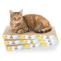 Produktbild von Animal House 3er-Set Katzen Kratzbaum aus Pappe Braun 43 x 21 x 15 cm