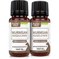 Produktbild von Animal Pro Wurmsan Globuli zur Verdauungshilfe für Hunde und Katzen aller Altersstufen und Größen