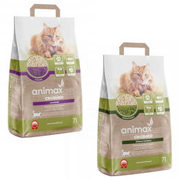 Animax Premium Holzstreu für Katzen Lavendel und Grüner Tee 14L staubfrei und biologisch abbaubar - 2 x 7 l – Bild 1 von 4