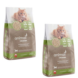 Animax Premium Katzenstreu aus Holzfasern Klumpend und Staubfrei 2x 20L Klassisch - 2 x 20 l – Bild 1 von 3