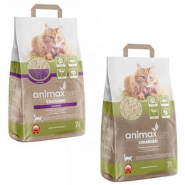 Animax Premium Katzenstreu aus Holzfasern Lavendel 14L biologisch abbaubar und staubfrei - 2 x 7 l – Bild 1 von 4