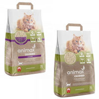 Produktbild von Animax Premium Katzenstreu aus Holzfasern Lavendel 14L biologisch abbaubar und staubfrei - 2 x 7 l