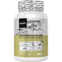 Produktbild von animigo Allergiehilfe für Hunde mit Huhn Geschmack - 120 Tabletten zur Unterstützung bei Haut- und Fellproblemen sowie Allergien - Hypoallergen
