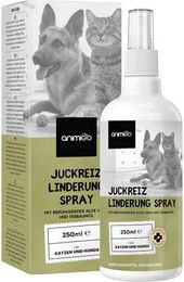 animigo Anti Juckreiz Fellspray zur Hautpflege für Hunde und Katzen mit Aloe Vera und Teebaumöl 250ml - 250 ml – Bild 1 von 4