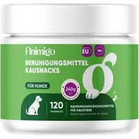 Produktbild von Animigo Beruhigungsmittel Kausnacks für Hunde mit Lachs, Passionsblume und Ashwagandha 240 Stück