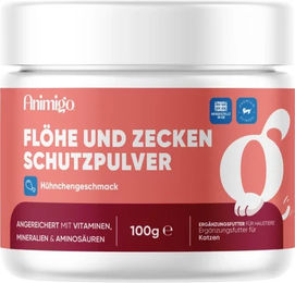 Animigo Floh- und Zeckenschutz Pulver für Katzen mit Hühngeschmack 100 g – Bild 1 von 6
