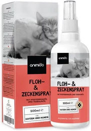 animigo Floh- und Zeckenschutz Spray mit Pfefferminz und Rizinusöl für Hunde und Katzen sowie Wohnung und Möbel 500ml - 500 ml – Bild 1 von 9