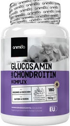 animigo Glucosamin und Chondroitin Komplex zur Gelenkpflege für Hunde und Katzen mit Kurkuma, Ingwer und Grünlippmuschelpulver 180 Kapseln – Bild 1 von 8