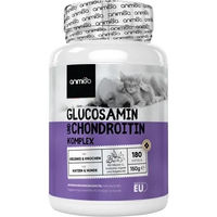 Produktbild von animigo Glucosamin und Chondroitin Komplex zur Gelenkpflege für Hunde und Katzen mit Kurkuma, Ingwer und Grünlippmuschelpulver 180 Kapseln