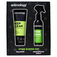 Produktbild von Animology Stink Buster Geruchsentfernungs-Set für Hunde mit Shampoo und Spray für alle Felltypen und Größen