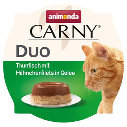 Produktbild von Animonda Carny Adult Duo Katzenfutter Thunfisch und Hühnchenfilets in Gelee ohne Zucker 24 x 70 g - 24 x 70 g