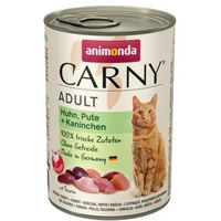 Produktbild von Animonda Carny Adult Katzen Nassfutter Huhn Pute und Kaninchen Stückchen in Sauce getreidefrei 6 x 400 g - 6 x 400 g
