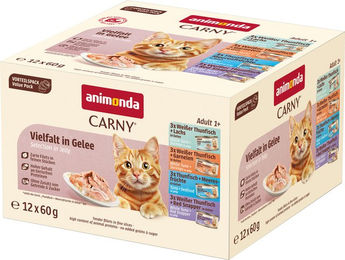 animonda Carny Adult Katzen Nassfutter Mixpaket 24 x 60 g Getreidefrei mit Fisch in Gelee – Bild 1 von 1