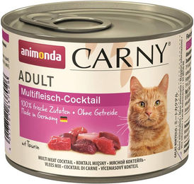 Animonda Carny Adult Katzen Nassfutter Multifleischcocktail mit Rind Huhn und Wild getreidefrei 6 x 200 g - 6 x 200 g – Bild 1 von 9